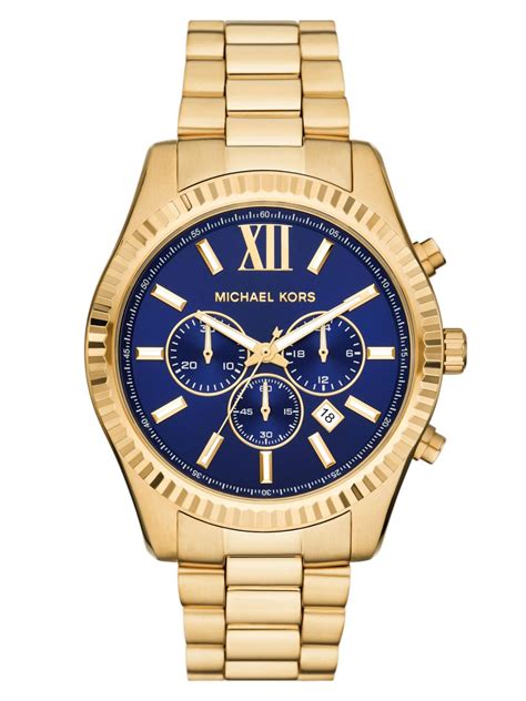 michael kors herrenuhr silber blau|michael kors herrenuhren.